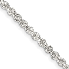 Sterling Silver 3mm Solid Rope ChainQDR060