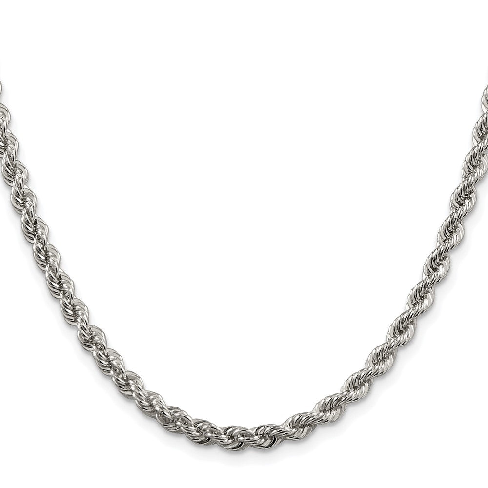 Sterling Silver Rhodium-plated 4.3mm Solid Rope ChainQDR080R