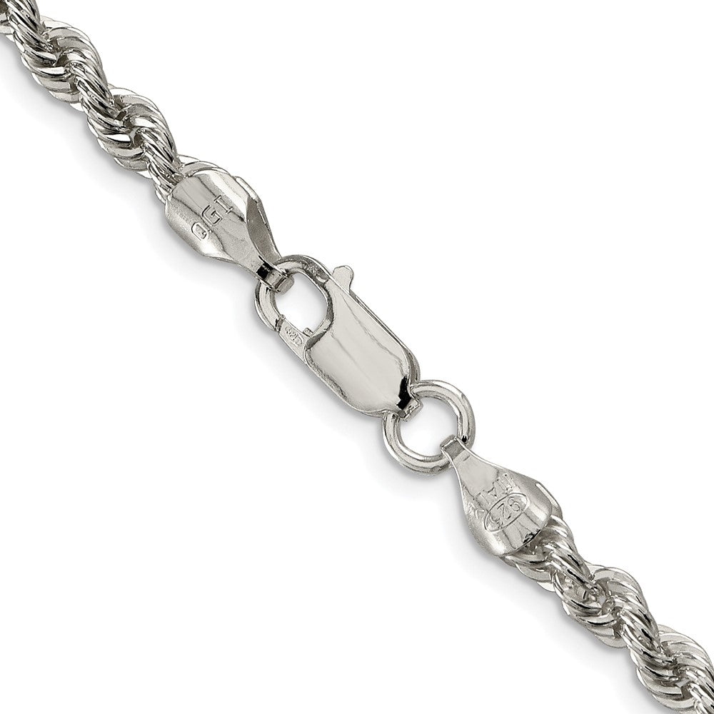 Sterling Silver Rhodium-plated 4.3mm Solid Rope ChainQDR080R