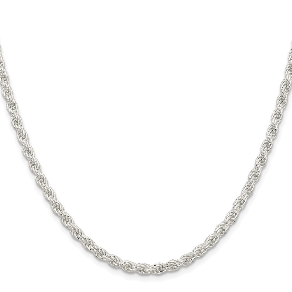 Sterling Silver Rhodium-plated 4.5mm Solid Rope ChainQDR090R