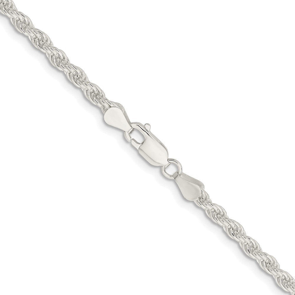 Sterling Silver Rhodium-plated 4.5mm Solid Rope ChainQDR090R
