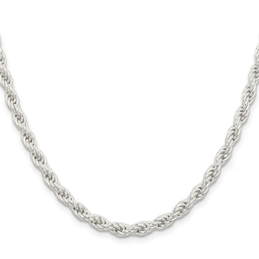 Sterling Silver 5mm Solid Rope ChainQDR100