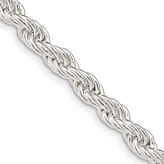Sterling Silver 5mm Solid Rope ChainQDR100
