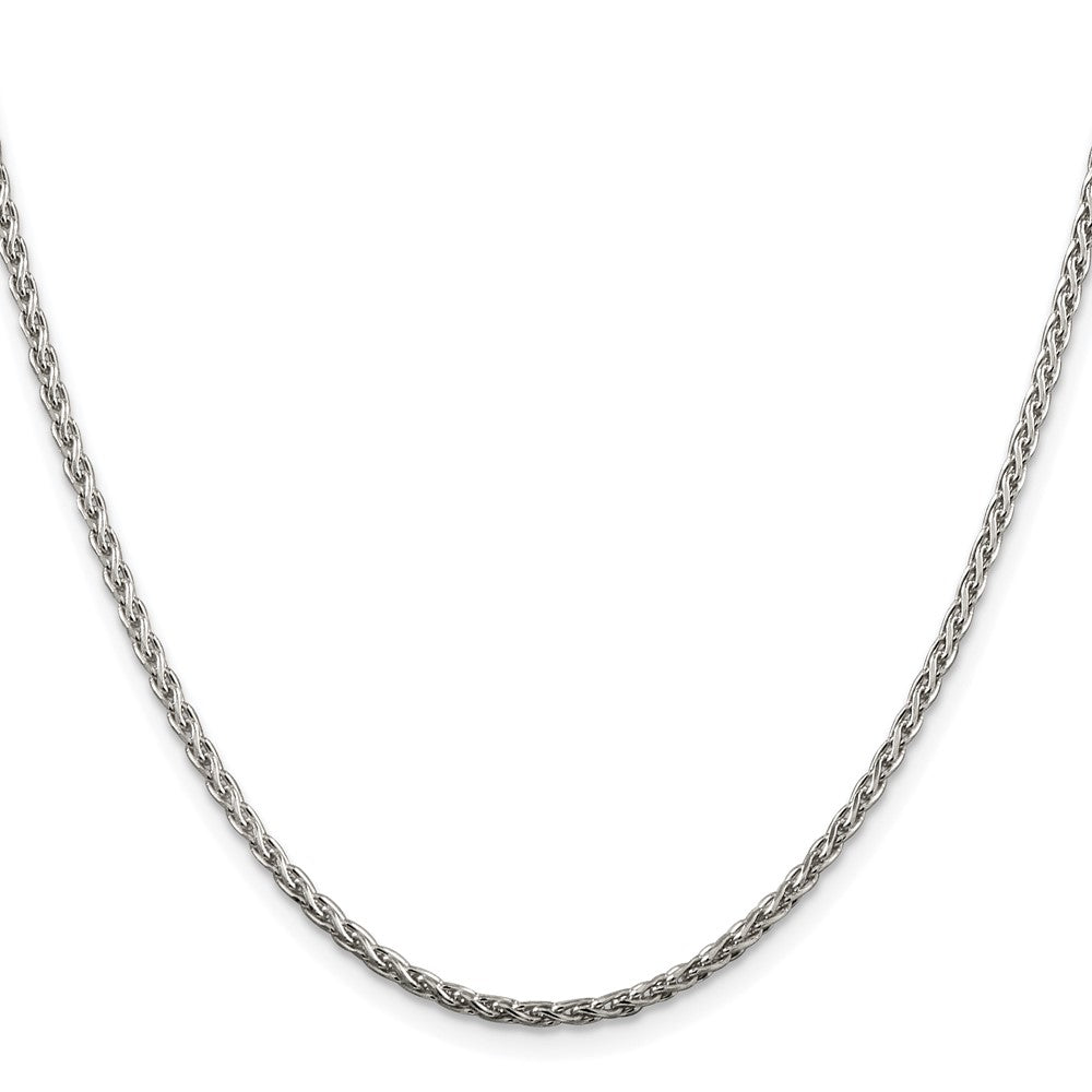 Sterling Silver Rhodium-plated 2mm Diamond-cut Spiga ChainQDS060R