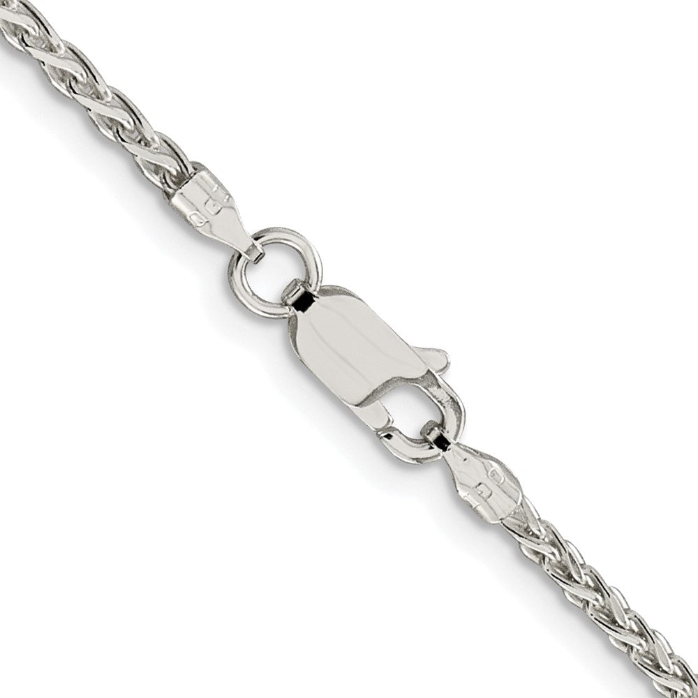 Sterling Silver Rhodium-plated 2mm Diamond-cut Spiga ChainQDS060R