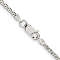 Sterling Silver Rhodium-plated 2mm Diamond-cut Spiga ChainQDS060R
