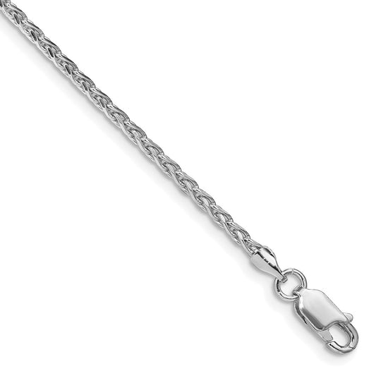 Sterling Silver Rhodium-plated 2mm Diamond-cut Spiga ChainQDS060R
