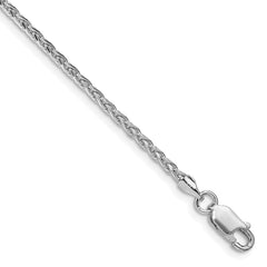 Sterling Silver Rhodium-plated 2mm Diamond-cut Spiga ChainQDS060R