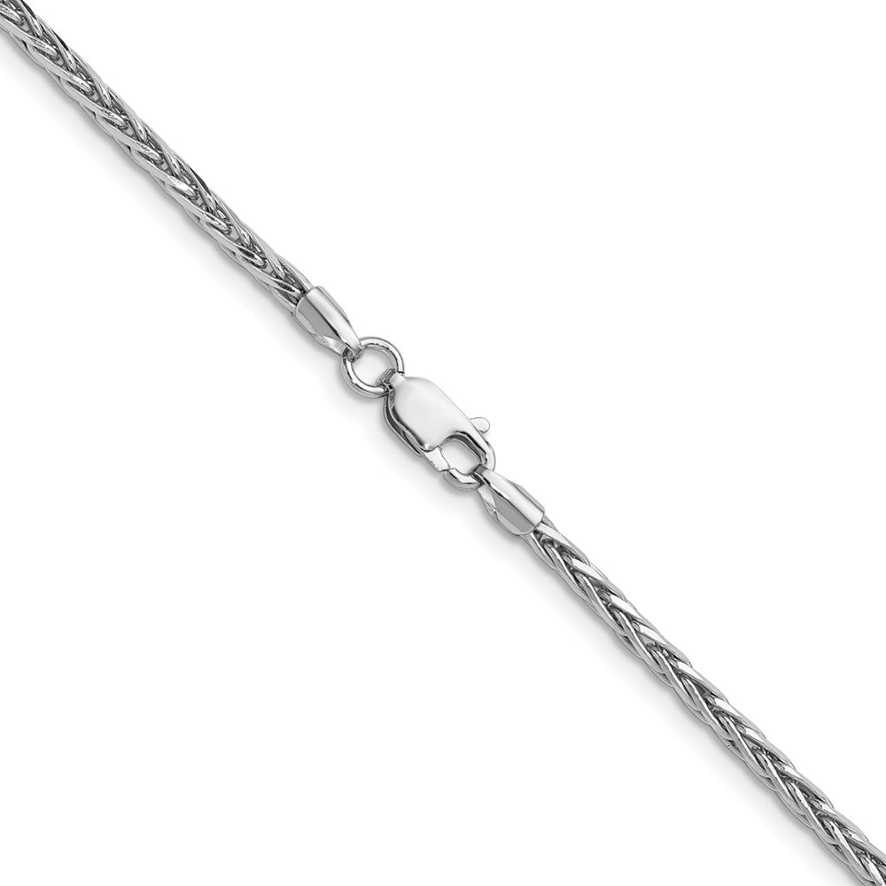 Sterling Silver Rhodium-plated 2.5mm Diamond-cut Square Spiga ChainQDSS060R