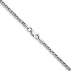 Sterling Silver Rhodium-plated 2.5mm Diamond-cut Square Spiga ChainQDSS060R