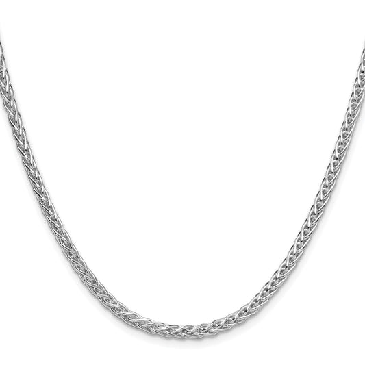 Sterling Silver Rhodium-plated 3.5mm Diamond-cut Square Spiga ChainQDSS080R