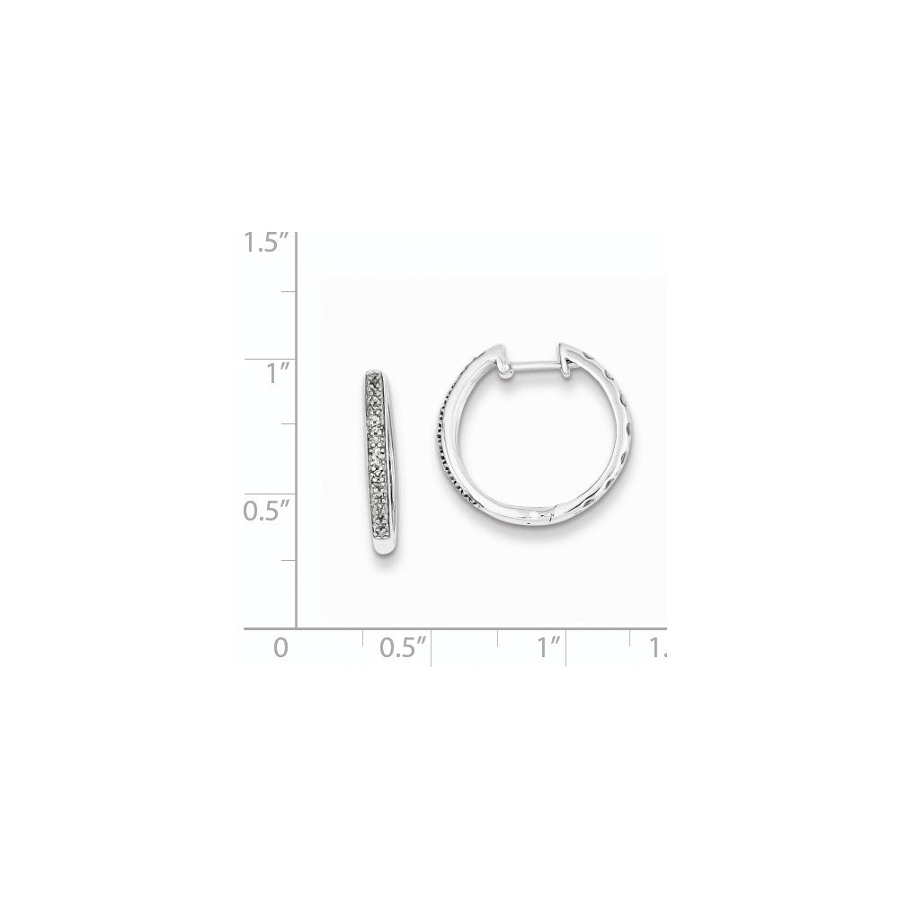 QDX112 Sterling Silver Rhodium Diam. Earrings