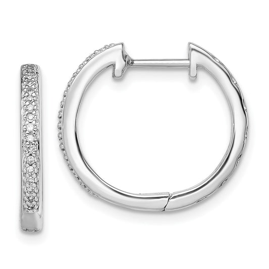 QDX112 Sterling Silver Rhodium Diam. Earrings