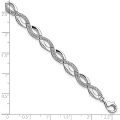 Sterling Silver Rhodium-plated Diam. Bracelet QDX1146
