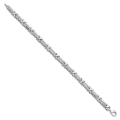 Sterling Silver Rhodium-plated Diam. Bracelet QDX1156