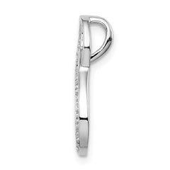 Sterling Silver Rhodium Diamond Figure-8 Chain Slide QDX337