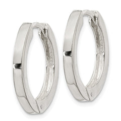 QE11544 Sterling Silver 2.5x20mm Hinged Hoop Earrings