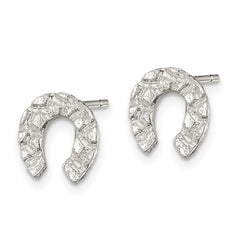 QE117 Sterling Silver Horseshoe Mini Earrings