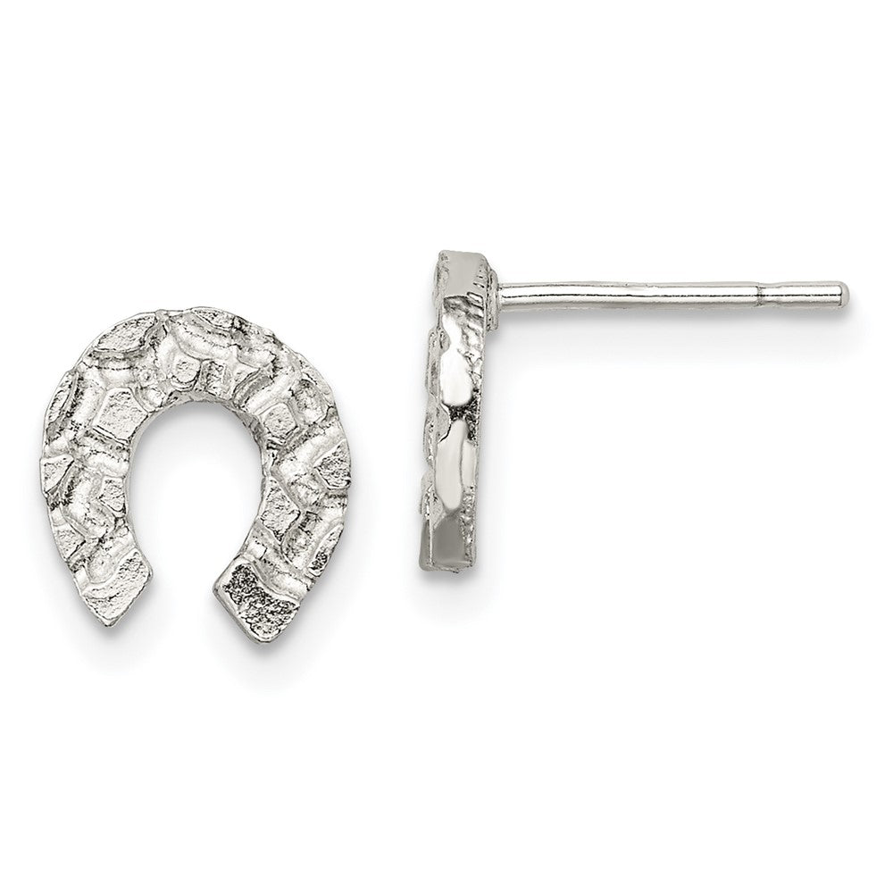 QE117 Sterling Silver Horseshoe Mini Earrings