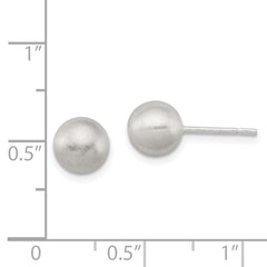 QE11748 Sterling Silver Polished 7mm Laser-cut Post Earrings