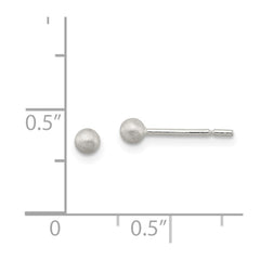 QE11752 Sterling Silver Polished 3mm Laser-cut Post Earrings