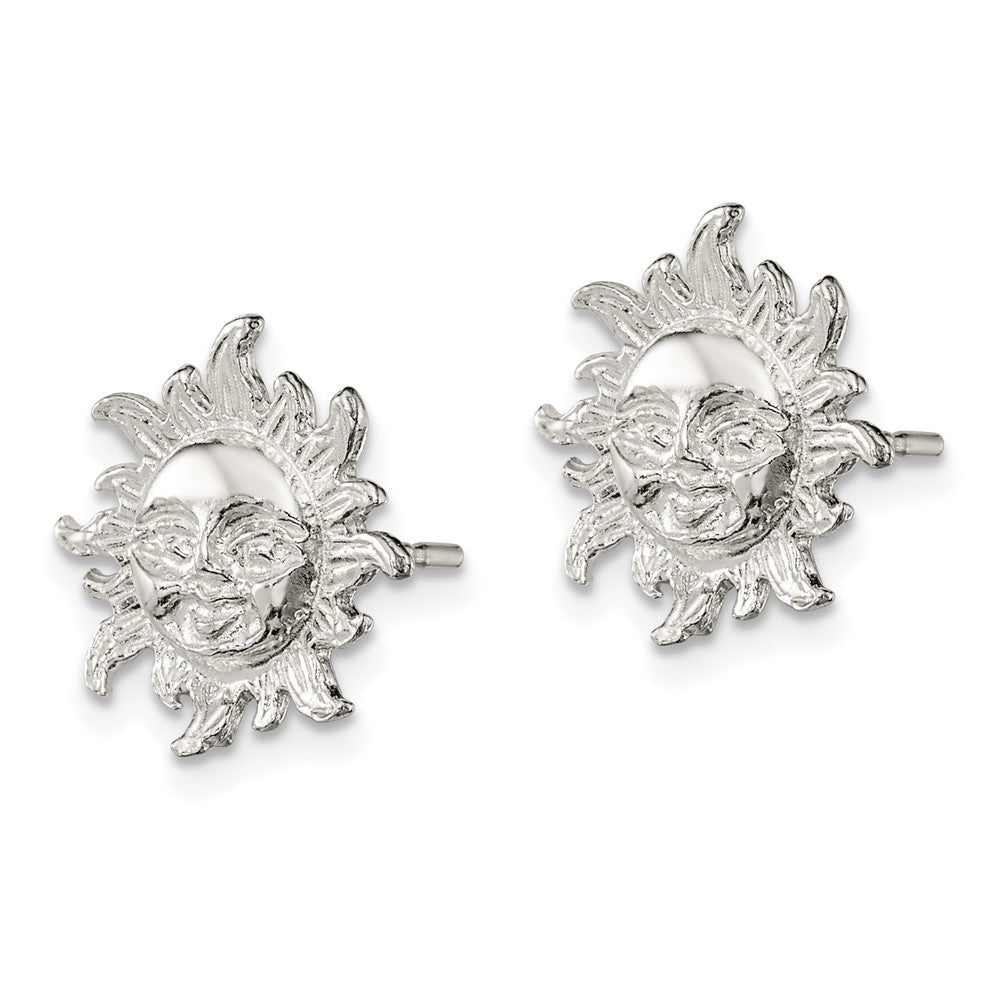 QE118 Sterling Silver Sun Mini Earrings