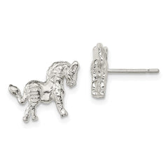 QE124 Sterling Silver Horse Mini Earrings