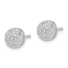 QE12640 Sterling Silver Rhodium Diam. Post Earrings