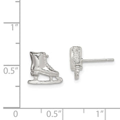 QE128 Sterling Silver Ice Skate Mini Earrings