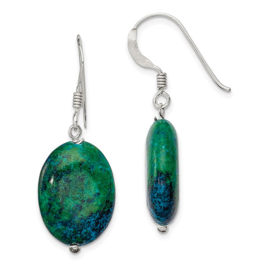 QE12837 Sterling Silver Serpentine Earrings