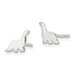 QE13350 Sterling Silver Polished Dinosaur Post Earrings