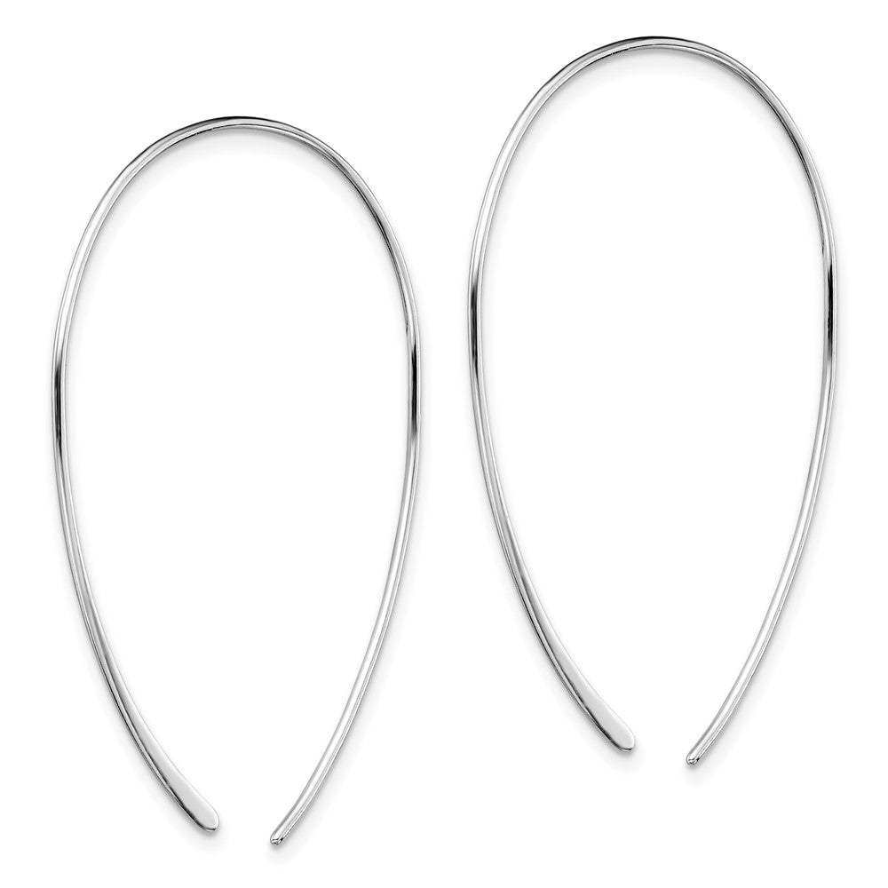 QE13592 Sterling Silver Rhodium-plated Threader Earrings