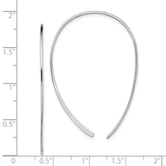 QE13592 Sterling Silver Rhodium-plated Threader Earrings