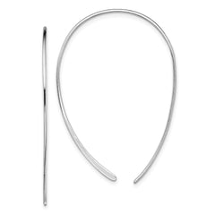 QE13592 Sterling Silver Rhodium-plated Threader Earrings