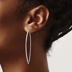 QE13593 Sterling Silver Rhodium-plated Threader Earrings