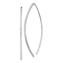 QE13593 Sterling Silver Rhodium-plated Threader Earrings