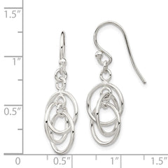 QE14403 Sterling Silver Polished Dangle Earrings