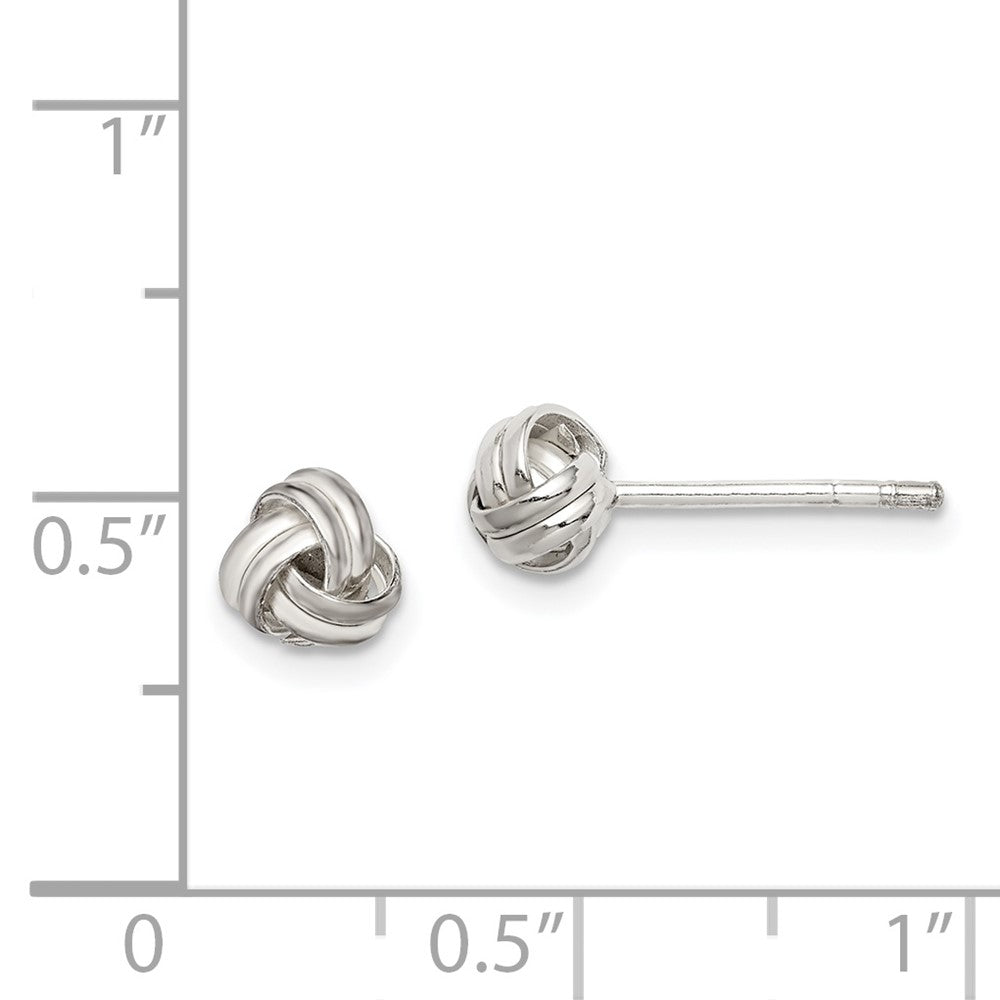 QE14568 Sterling Silver Knot Post Earrings