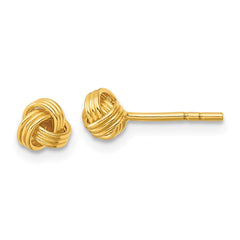 QE14620GP Sterling Silver Gold-tone Polished Love Knot Post Earrings