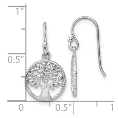 QE15659 Sterling Silver RH Tree Dangle Earrings