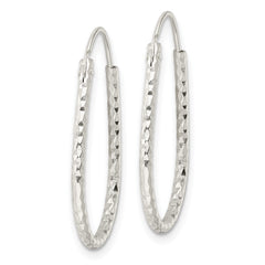 QE15823 Sterling Silver Polished D/C Endless Hoop Earrings