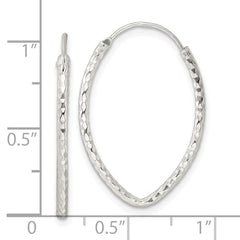 QE15825 Sterling Silver Polished D/C Endless Hoop Earrings
