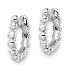 QE15952 Sterling Silver RH Beaded Hoop Earrings