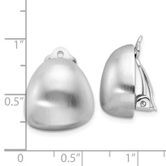 QE16927 Sterling Silver Rhodium-plated Satin Non-Pierced Earrings