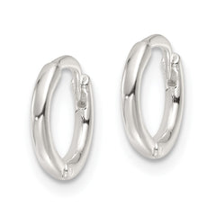 QE16963 Sterling Silver Polished Hinged Hoop Earrings