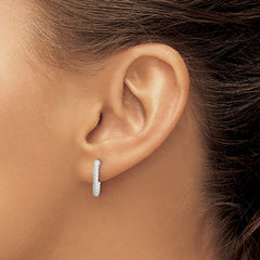 QE17080 Sterling Silver E-Coating Polished Twisted Pair of 2 Cuff Earrings