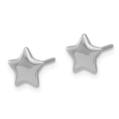 QE17548 Sterling Silver Rhodium-plated Star Post Earrings