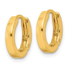 QE3280GP Sterling Silver Gold-tone Round Hinged Hoop Earrings