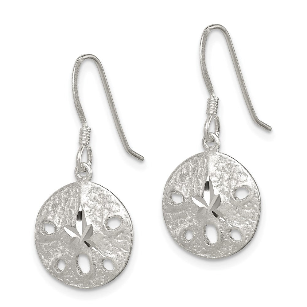 QE3329 Sterling Silver Sand Dollar Earrings