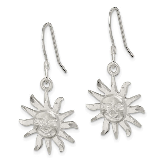 QE3334 Sterling Silver Smiling Sunshine Earrings